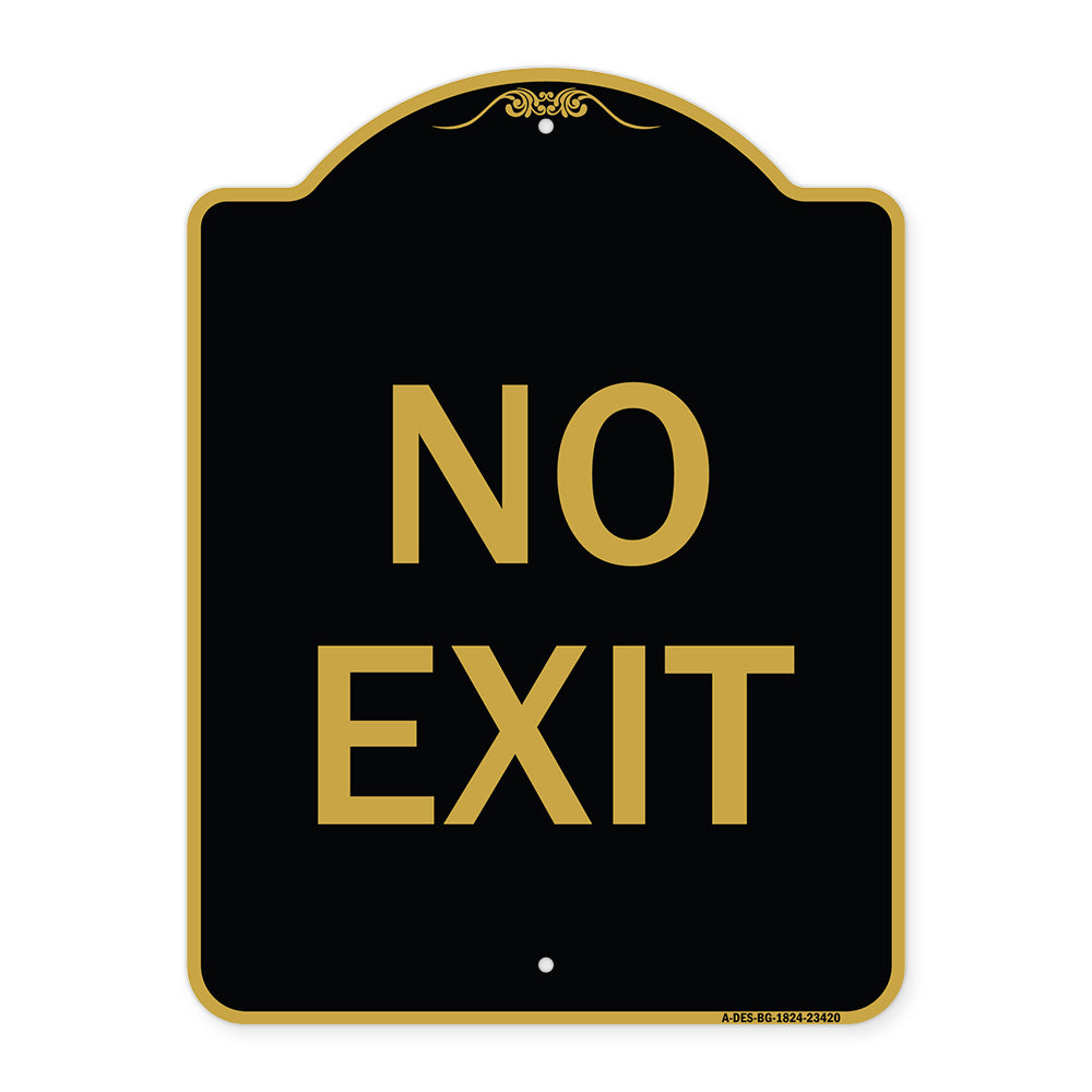 Parking Lot Sign No Exit