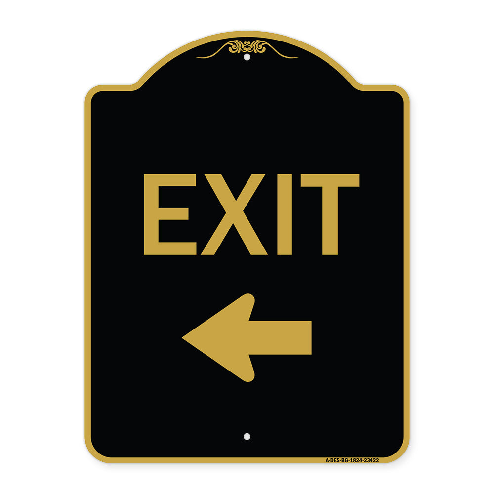 Parking Lot Sign Exit Sign (Left Arrow)