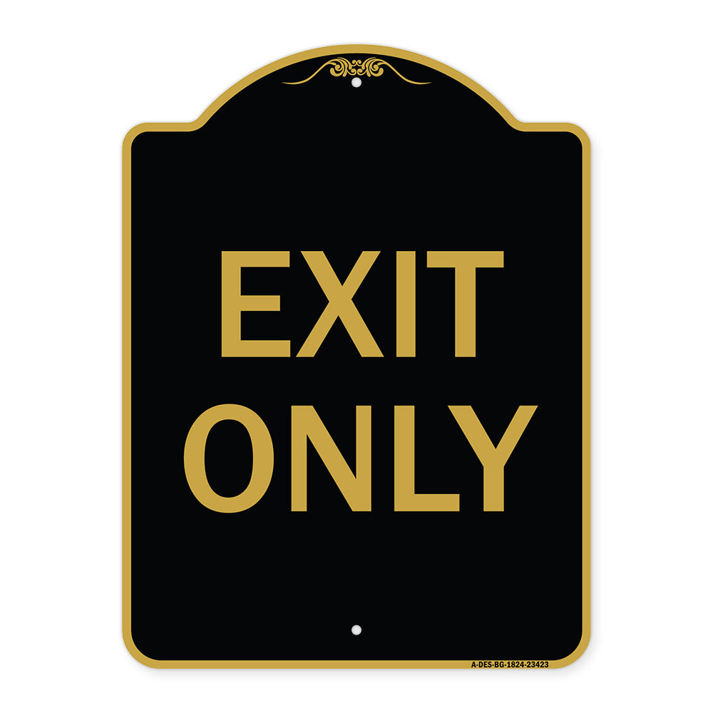 Parking Lot Sign Exit Only