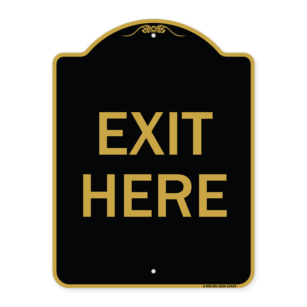 Parking Lot Sign Exit Here