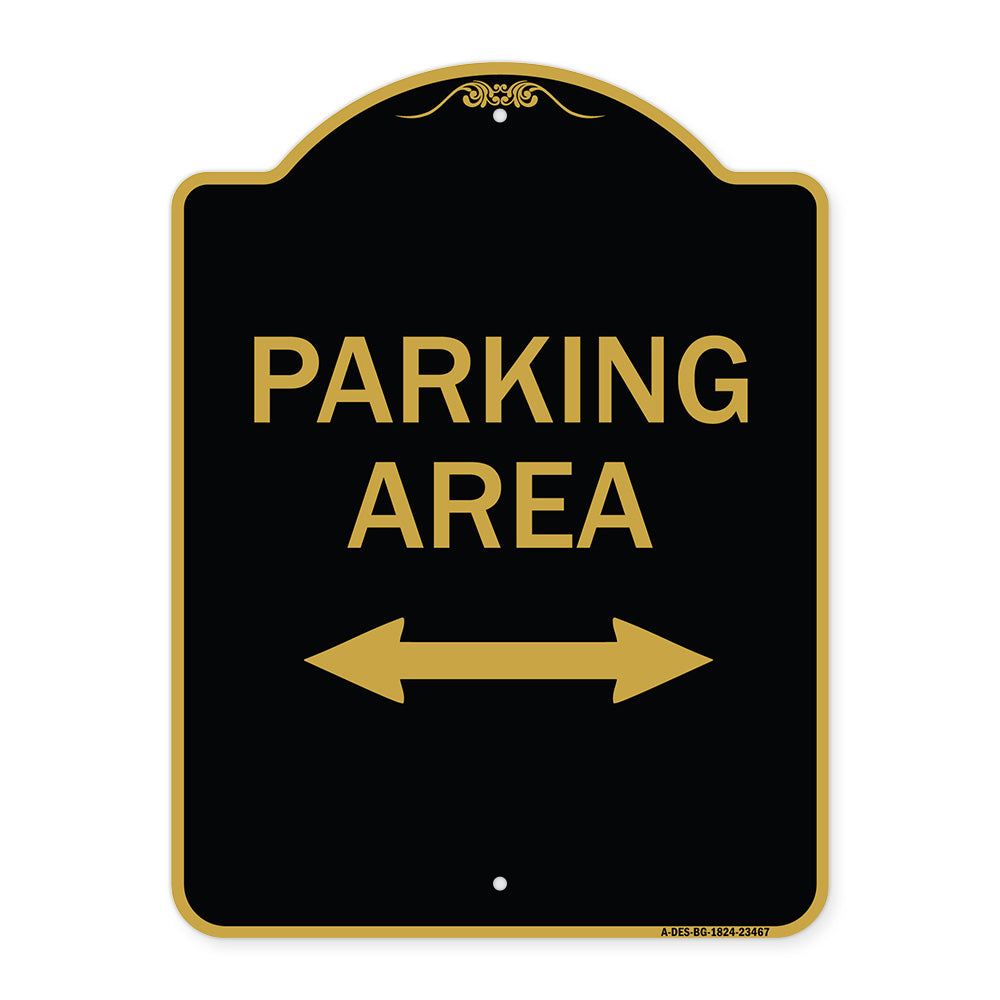 Parking Area with Bidirectional Arrow
