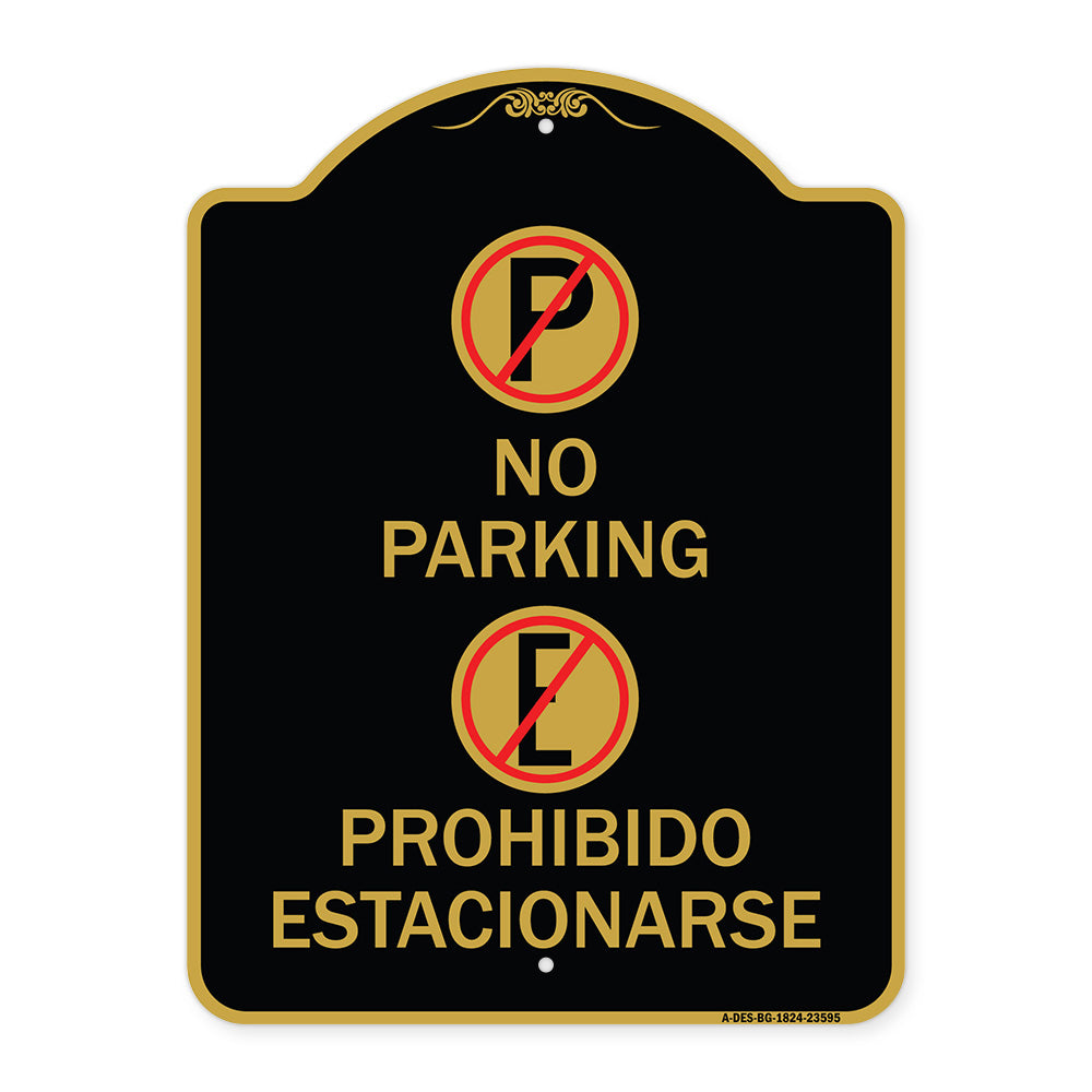 No Parking Prohibido Estacionarse (With Symbol)