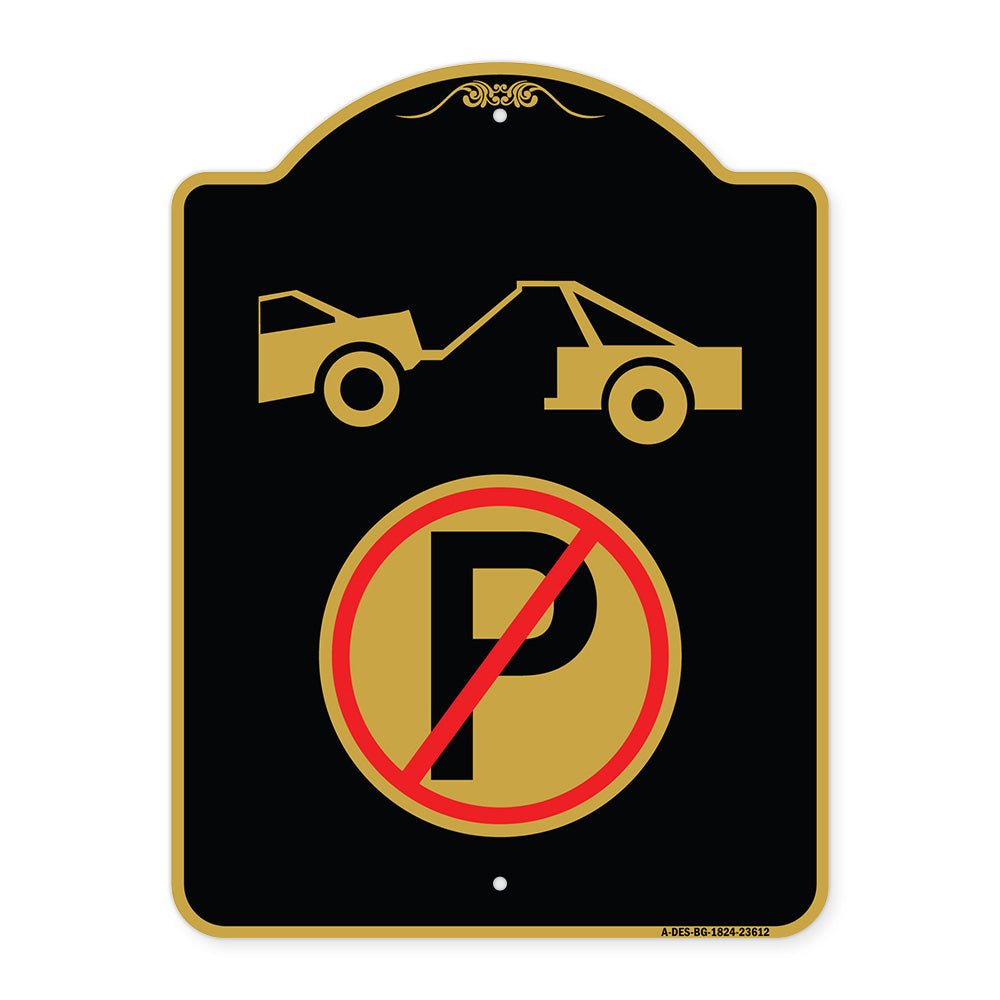 No Parking Tow Away Zone Symbol