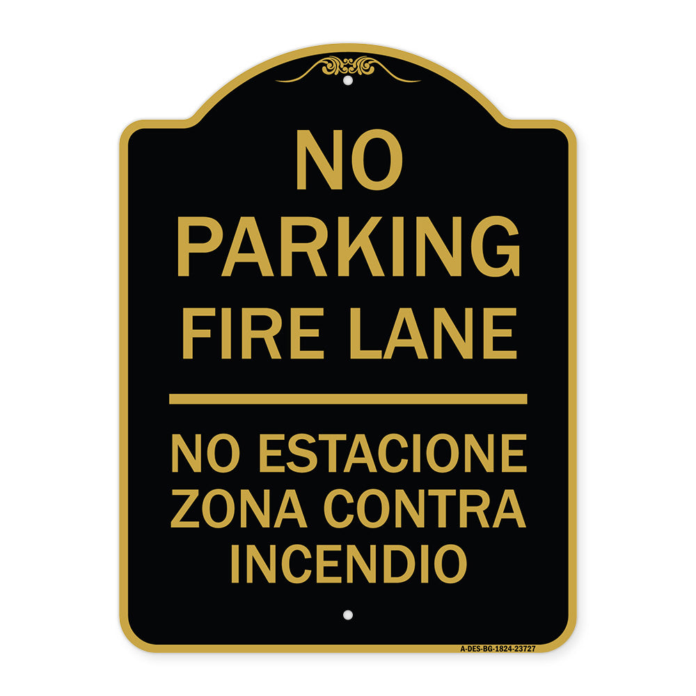 No Parking Fire Lane No Estacione Zona Contra Incendio