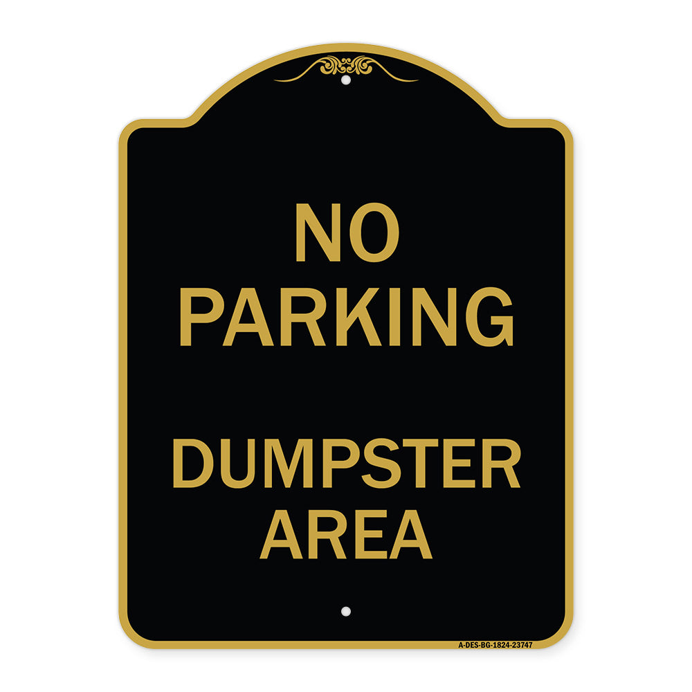 No Parking Dumpster Area