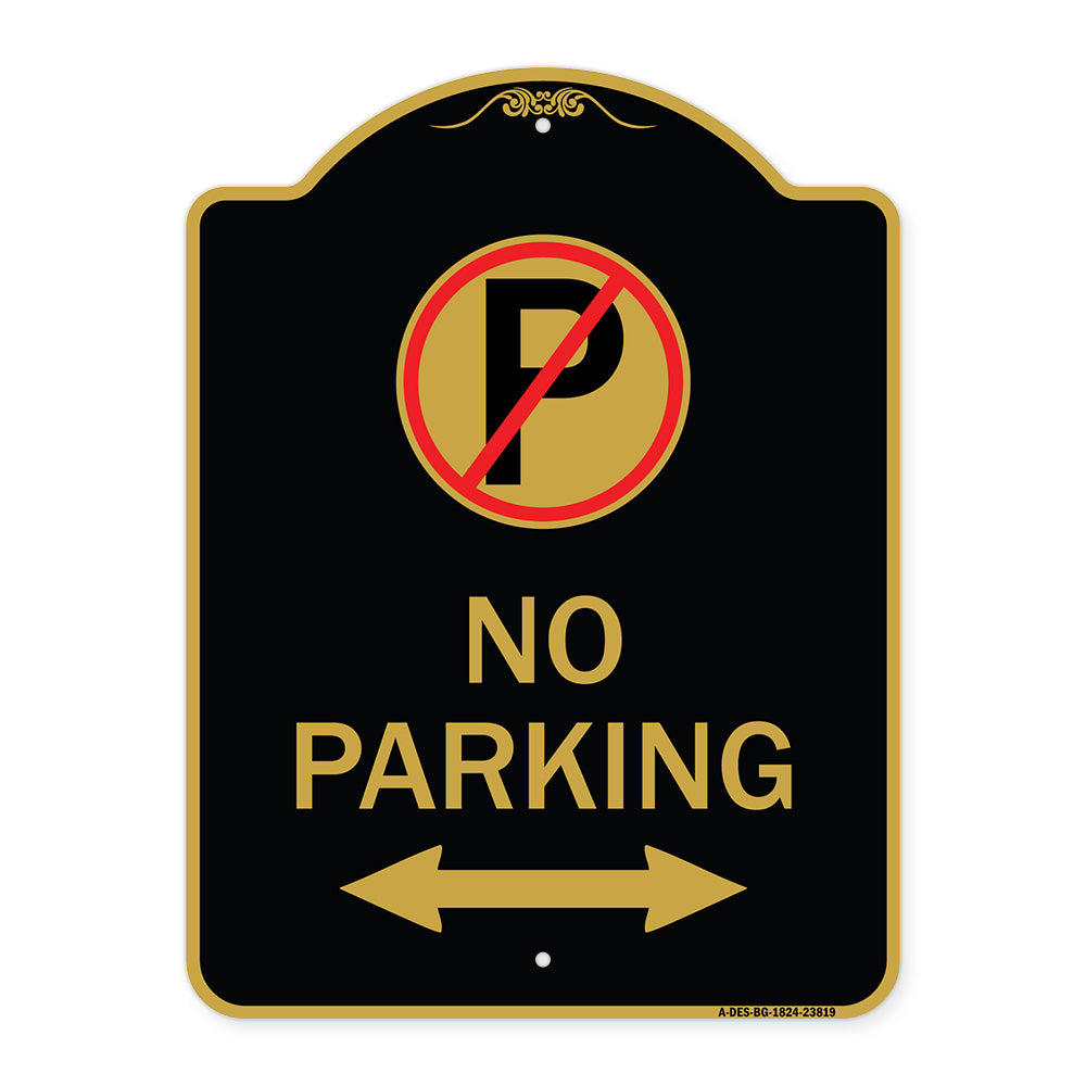 No Parking (No Parking Symbol and Arrow Pointing Left and Right)