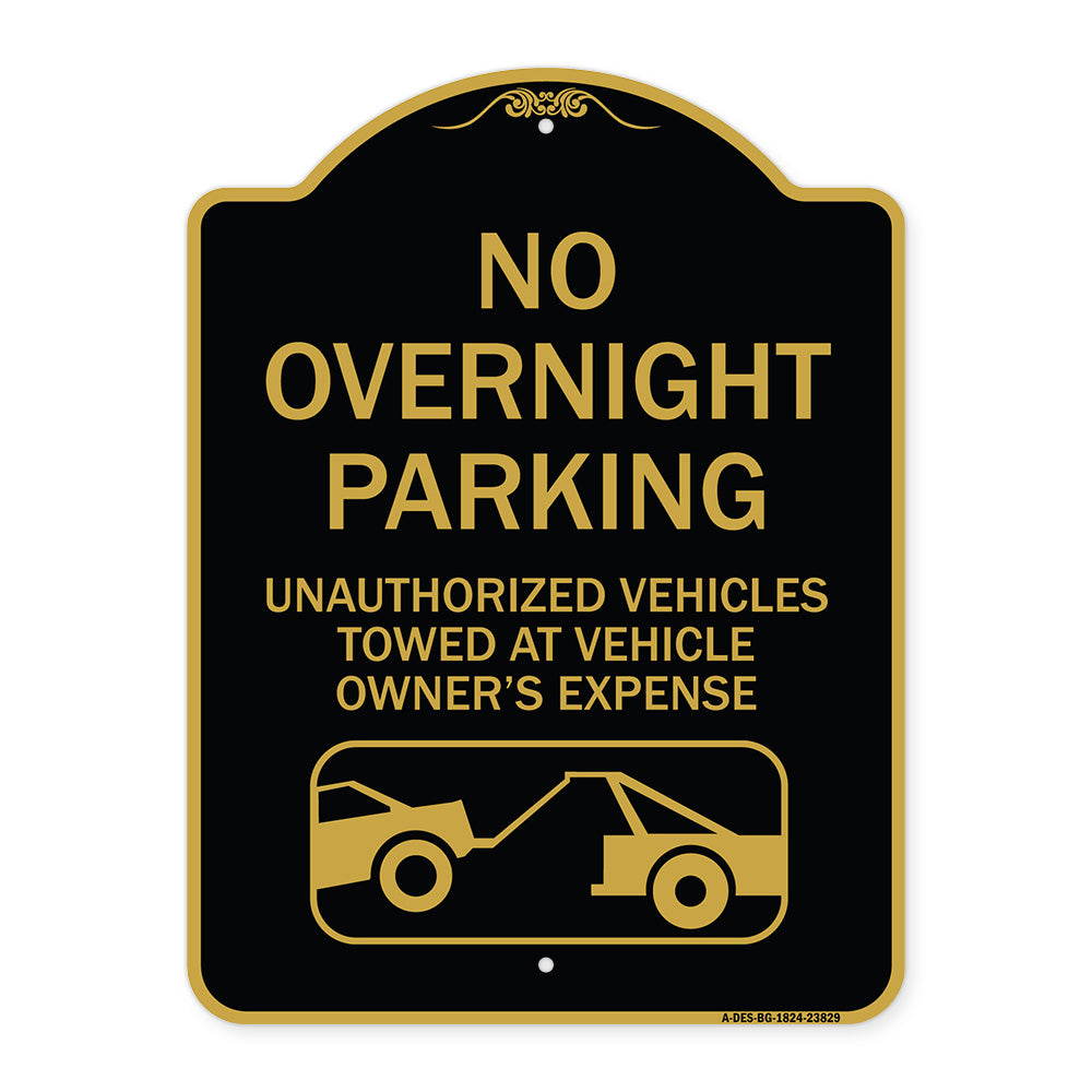 No Overnight Parking Unauthorized Vehicles Will Be Towed
