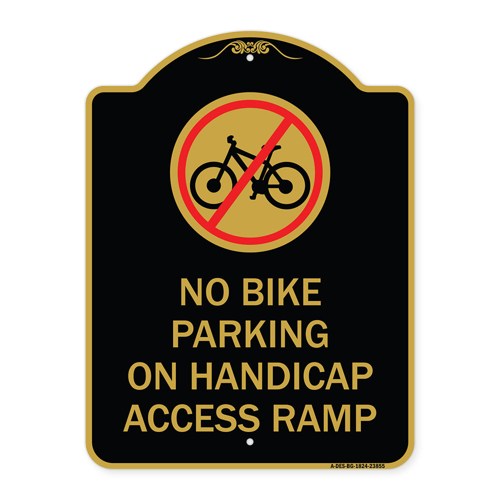 No Bike Parking on Handicap Access Ramp