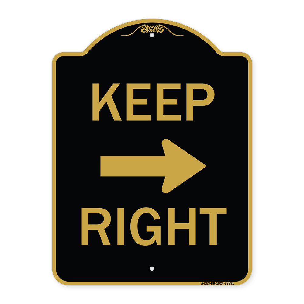 Keep Right Sign (Right Arrow)