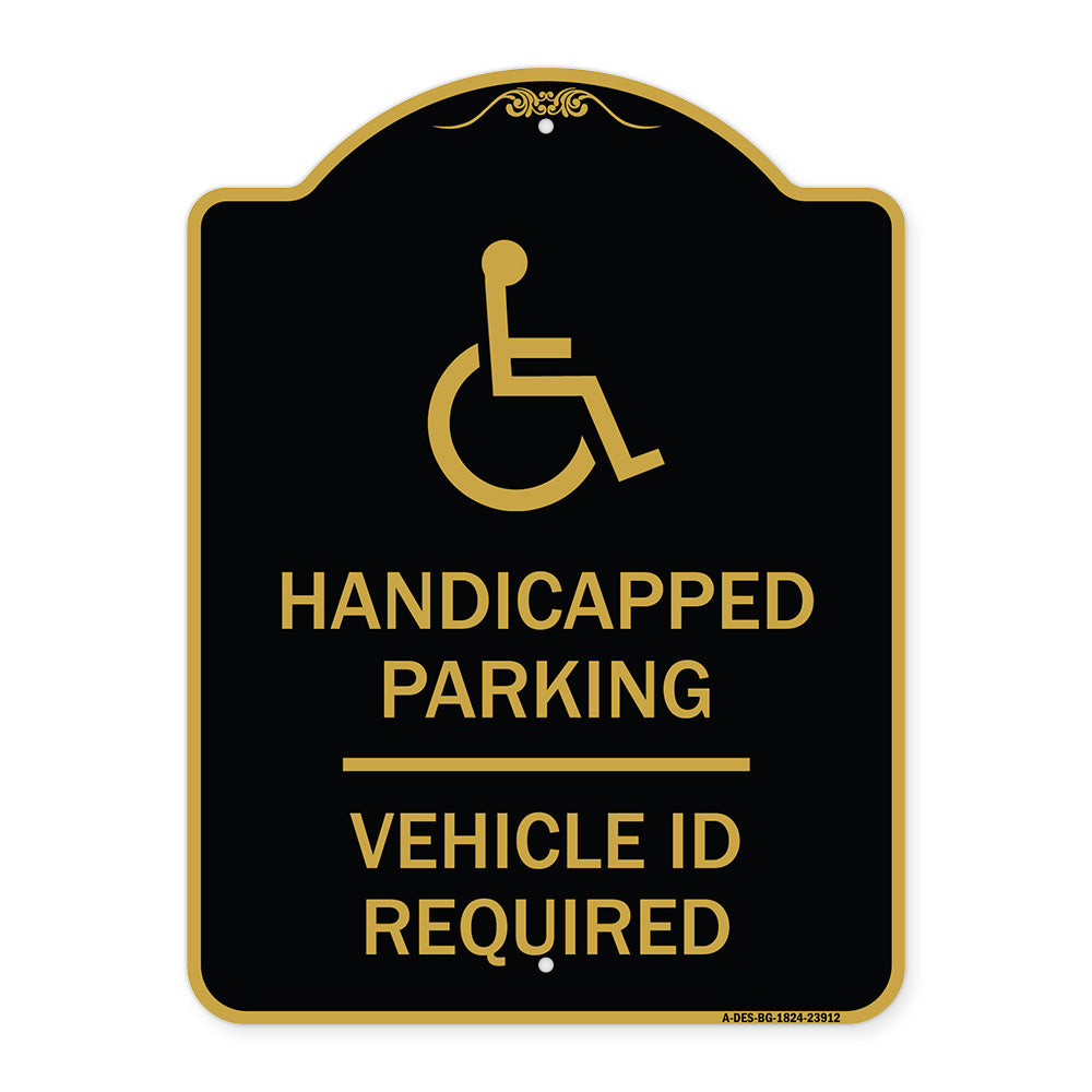 Handicapped Parking - Vehicle Id Required - (Handicapped Symbol)