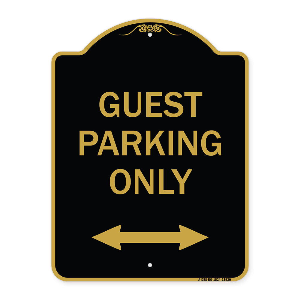 Guest Parking Only (With Bidirectional Arrow)