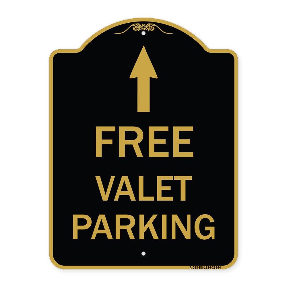 Free Valet Parking with Ahead Arrow