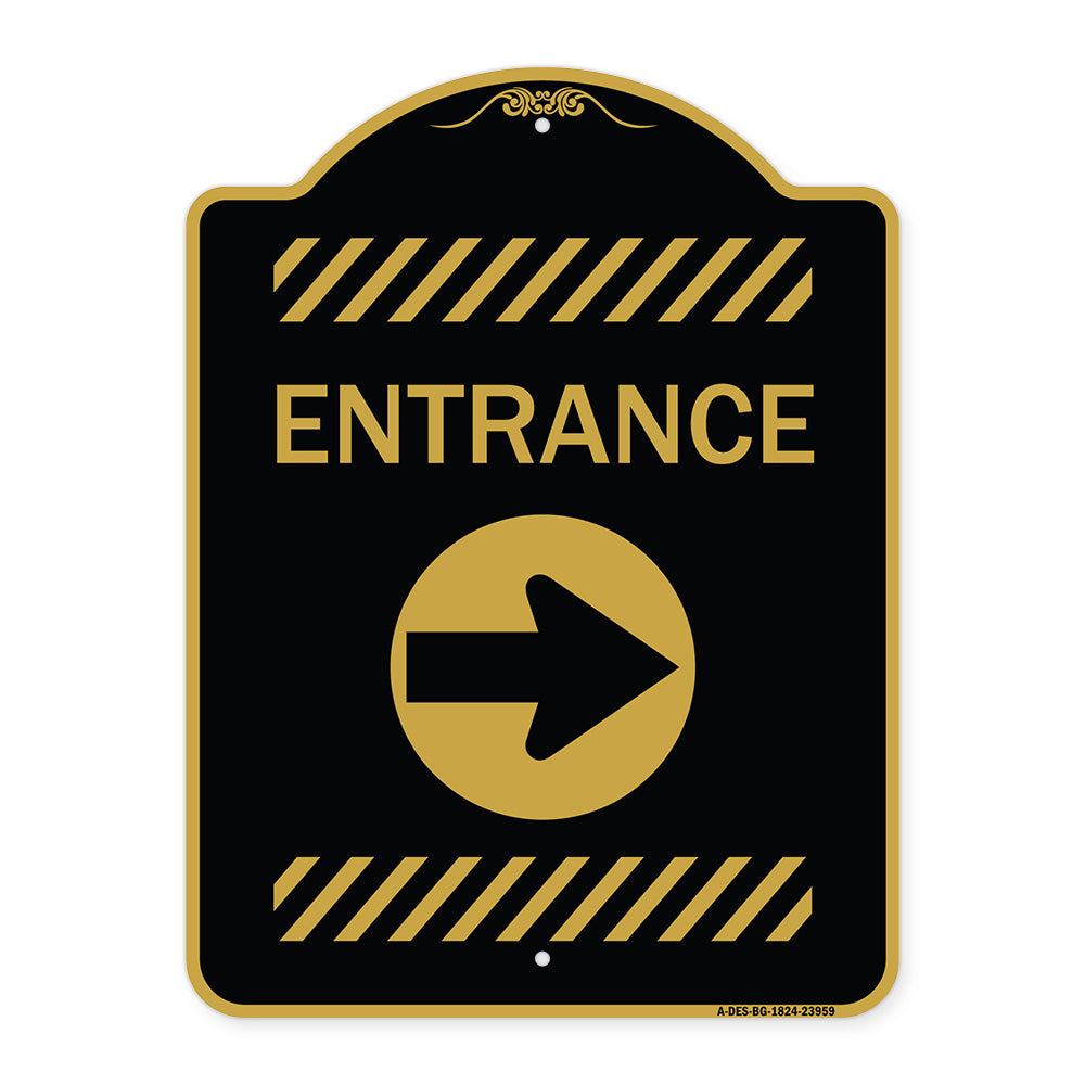 Flex Post Entrance with Right Arrow Decal Only for Flex Paddle