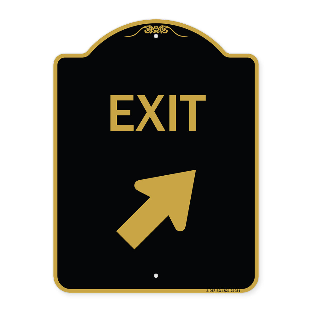 Exit Sign Exit with Right Arrow