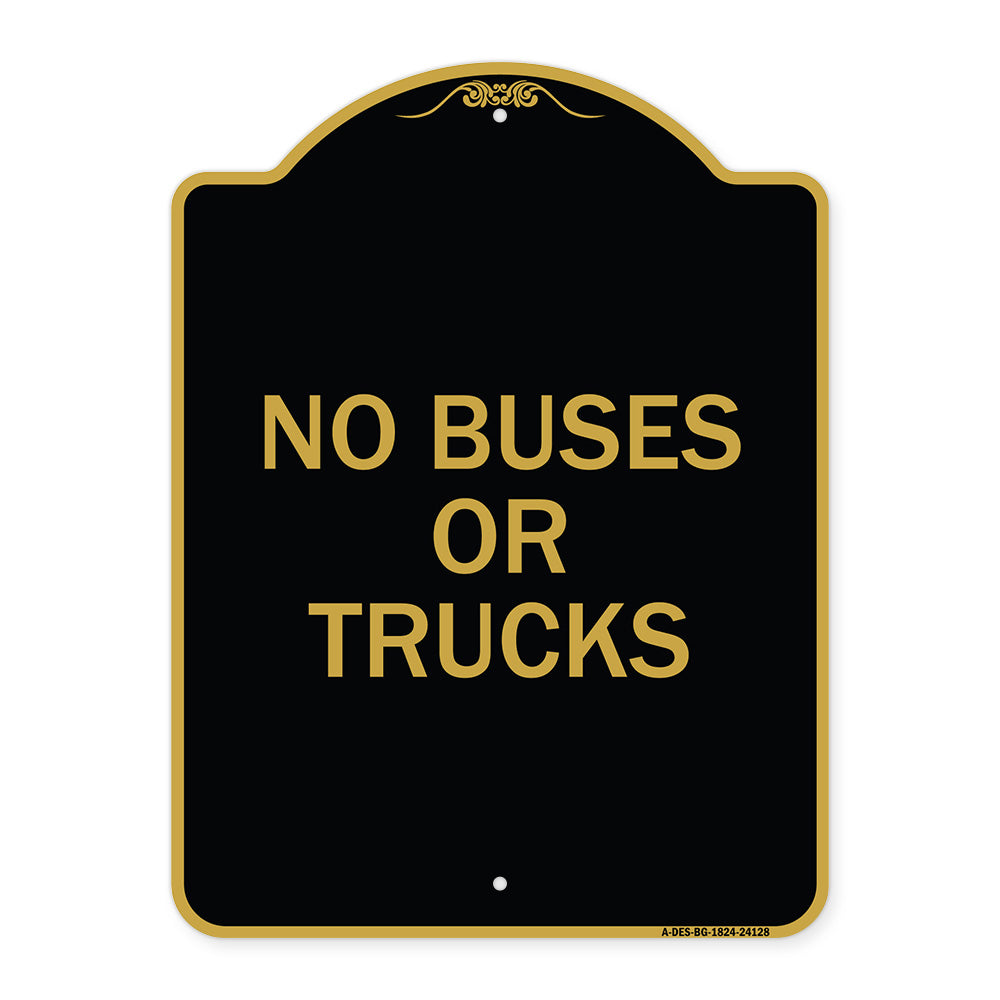 Driveway Sign No Buses or Trucks