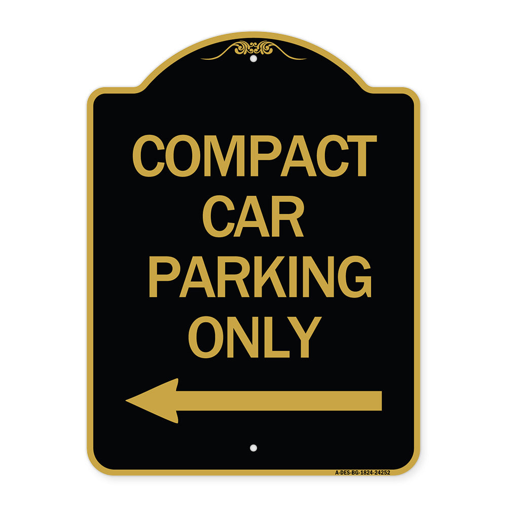 Compact Car Parking Only (With Left Arrow)