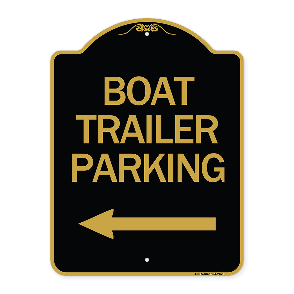 Boat Trailer Parking (With Left Arrow Symbol)