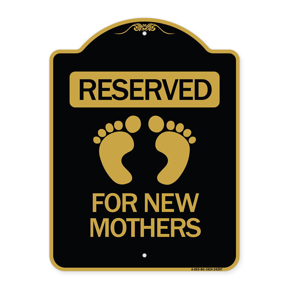 Blue Reserved Parking for New Mothers
