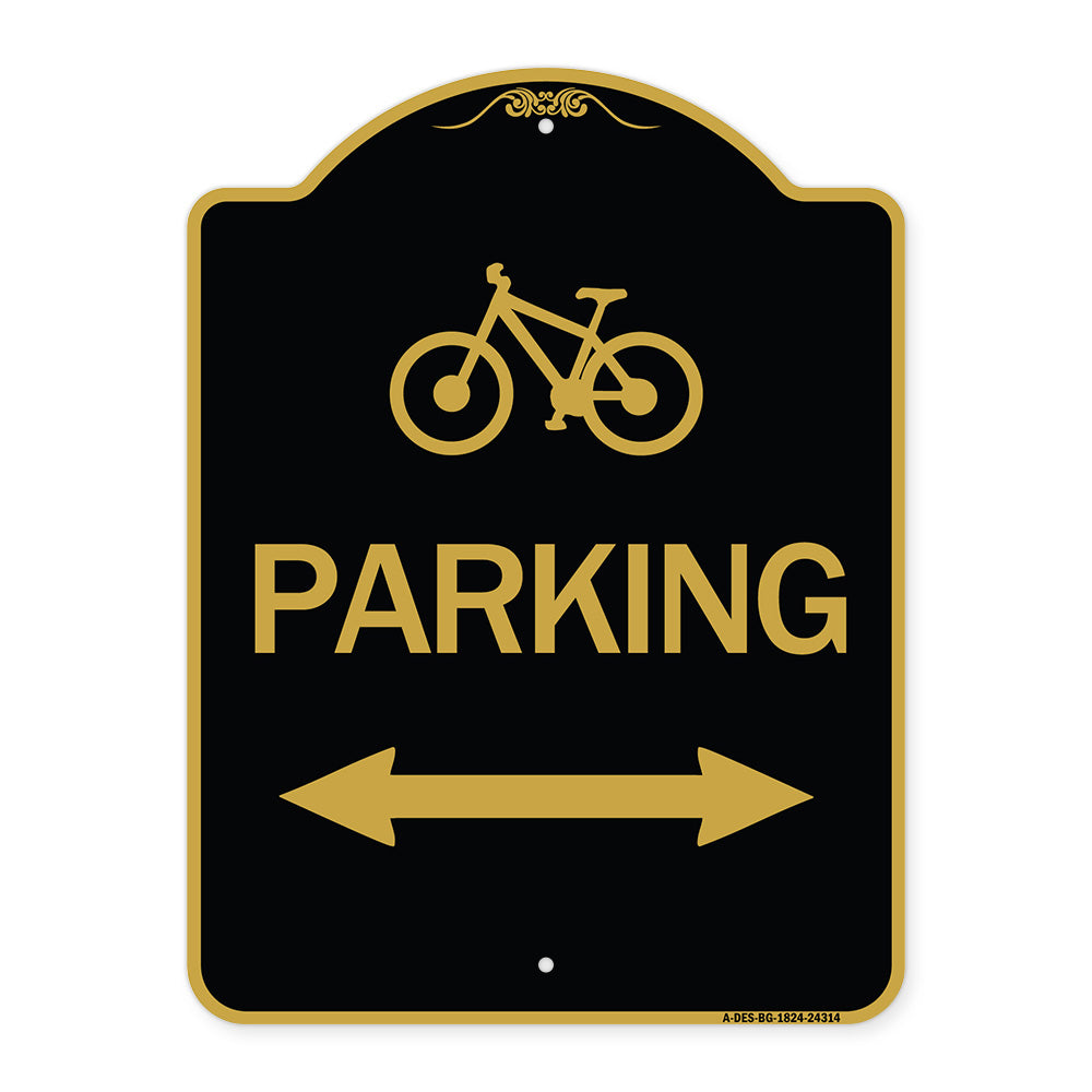 Bicycle Symbol Parking (With Bidirectional Arrow)