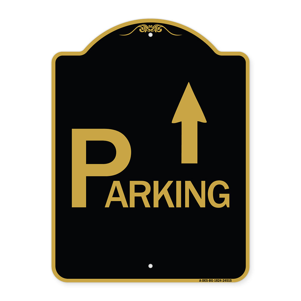 Parking with Arrow Pointing Up