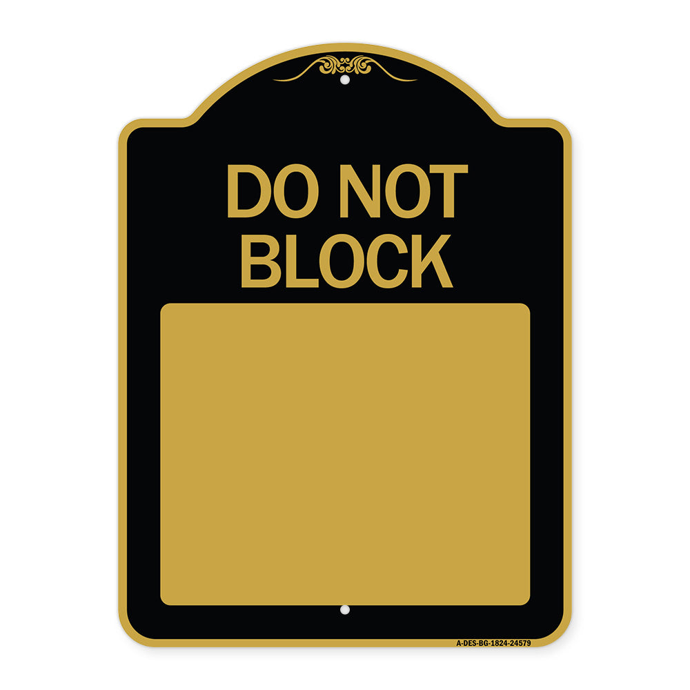 Do Not Block Custom No Parking Text Here