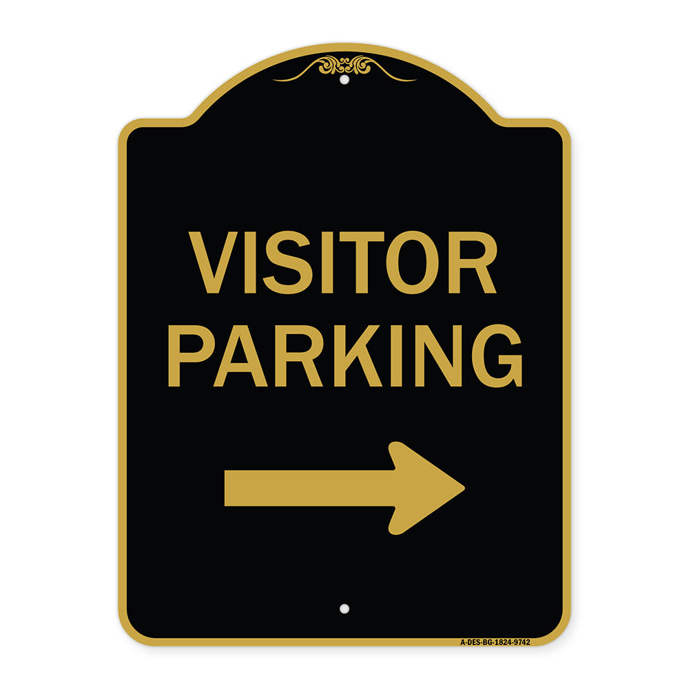 Visitor Parking (With Right Arrow)