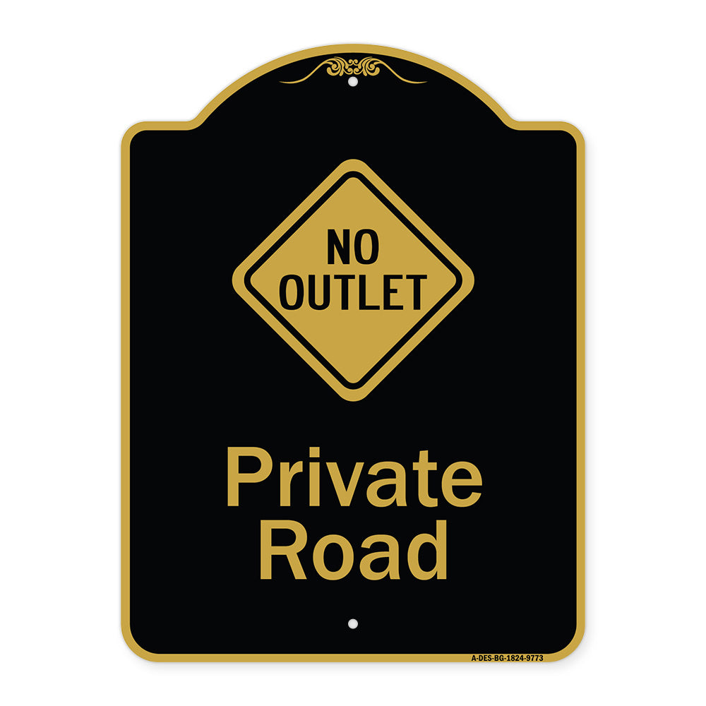Private Road With No Outlet Symbol