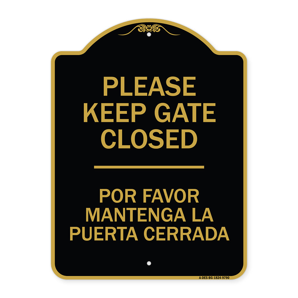 Please Keep Gate Closed Por Favor Mantenga La Puerta Cerrada