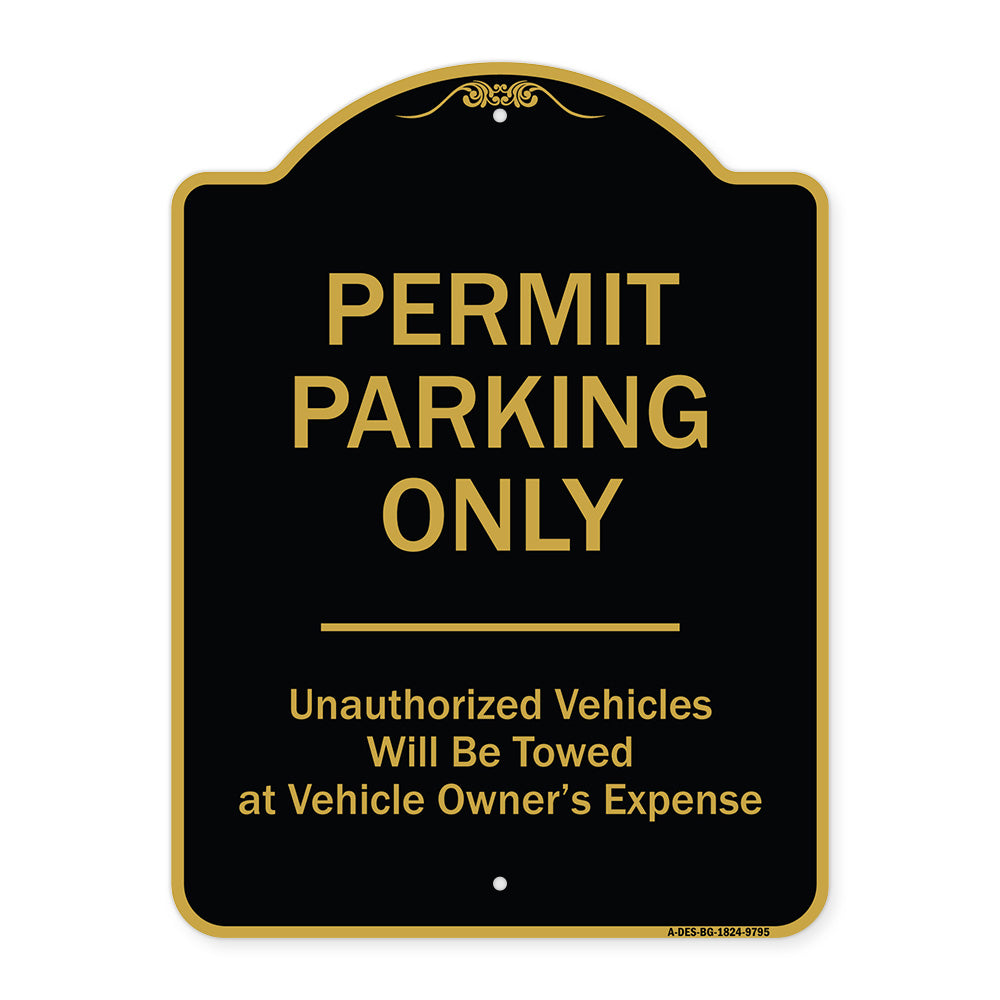 Permit Parking Only Unauthorized Vehicles