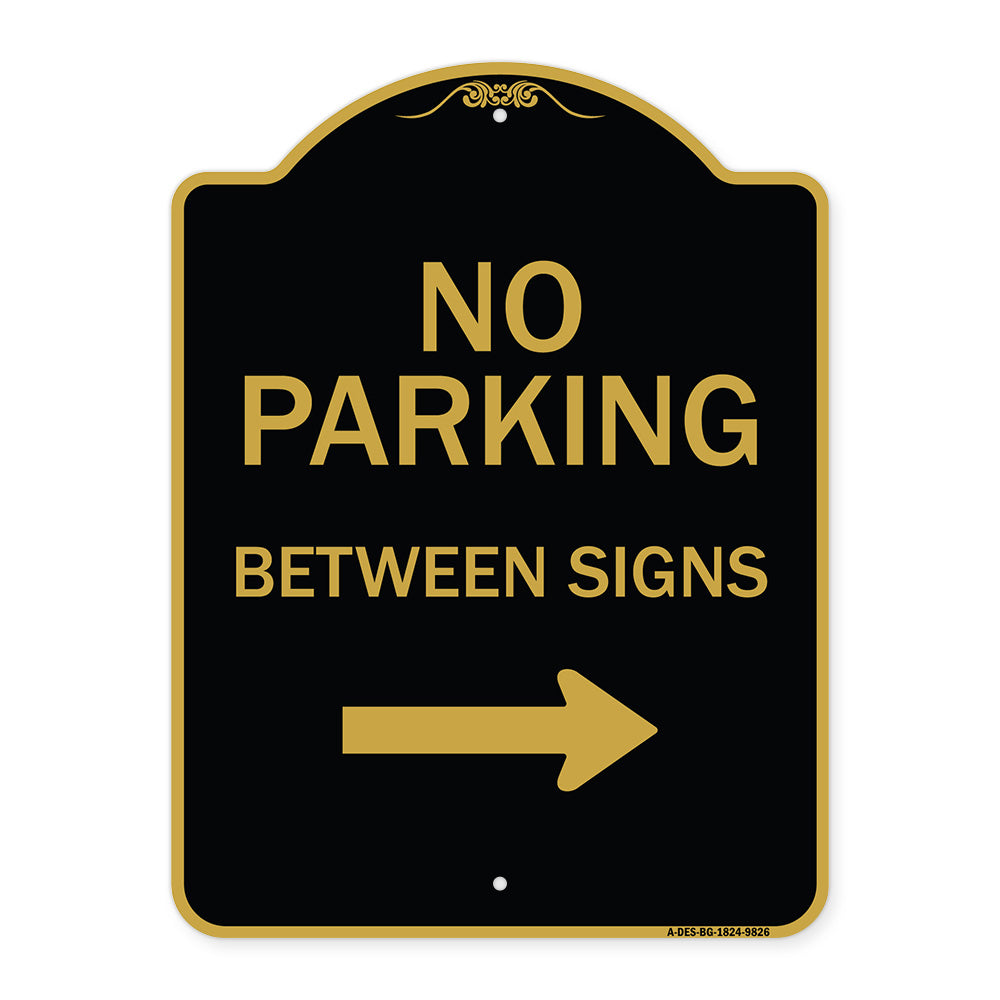 No Parking Between Signs Right