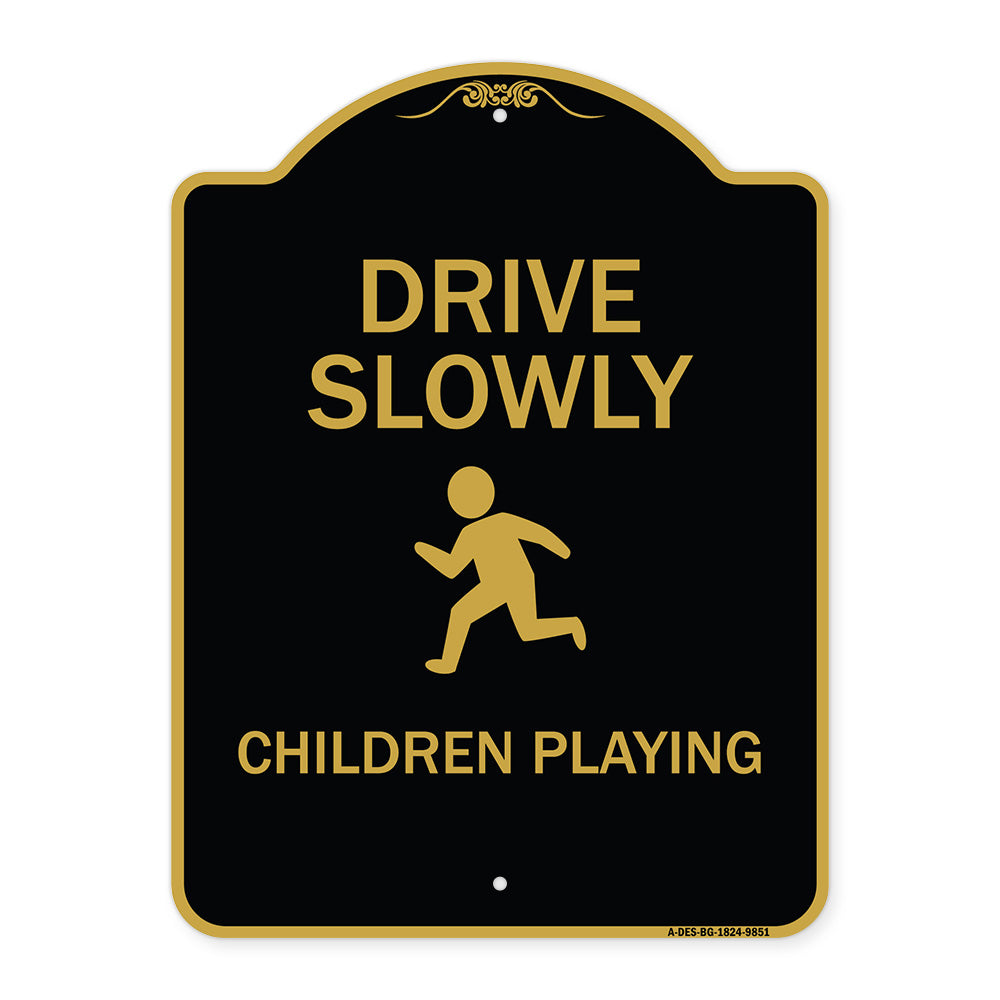 Drive Slowly Children Playing