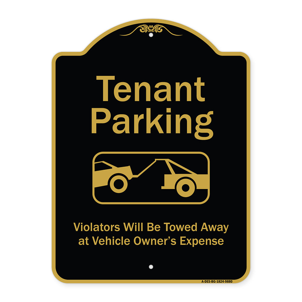 Tenant Parking, Violators Towed Away With Graphic