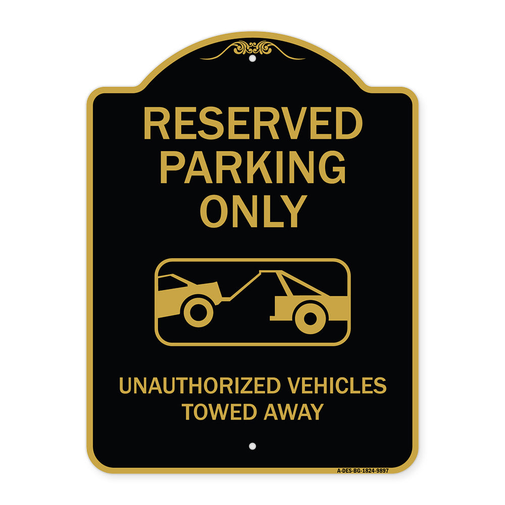 Resident Parking Only Unauthorized Vehicles Towed Away With Graphic