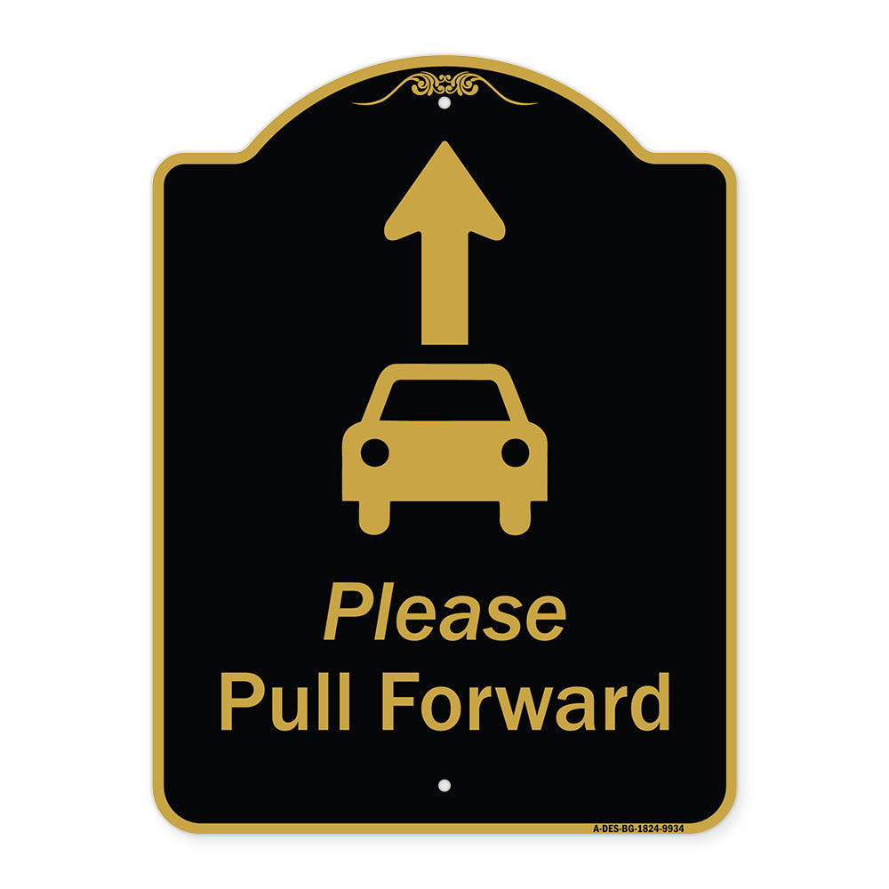 Please Pull Forward With Graphic And Ahead Arrow