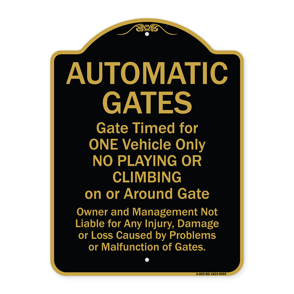 Automatic Gates, Gate Timed For One Vehicle Only