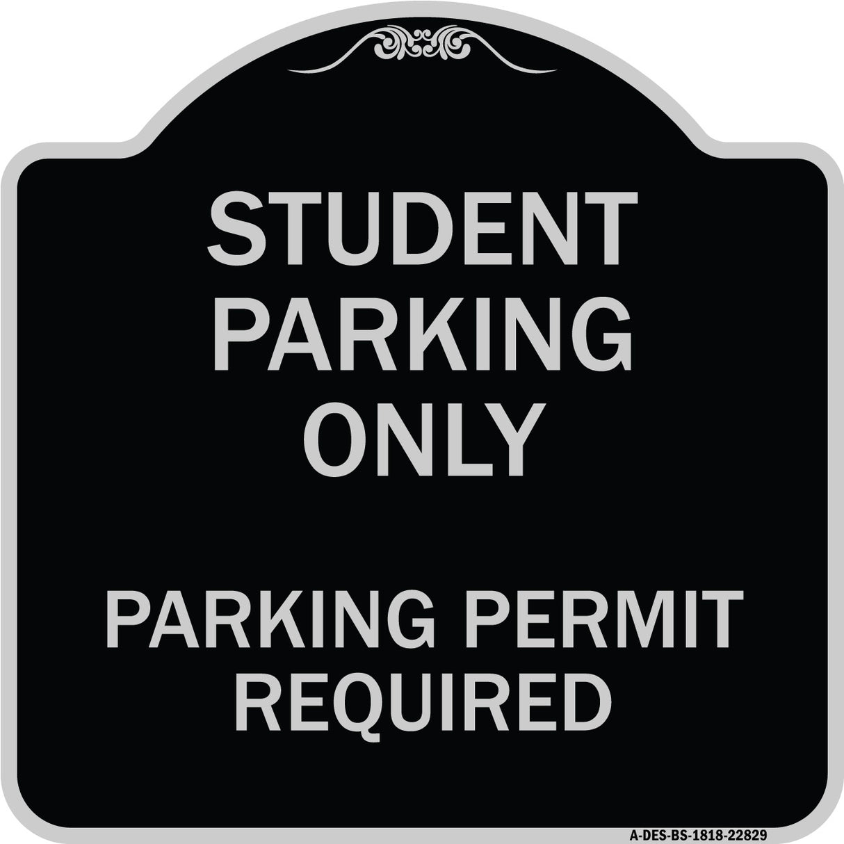 Student Parking Only Parking Permit Required