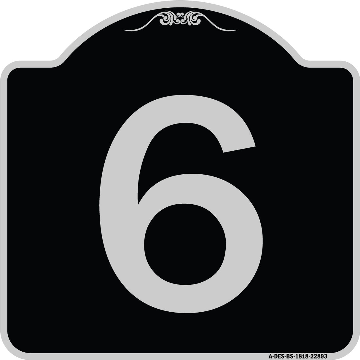 Sign with Number 6