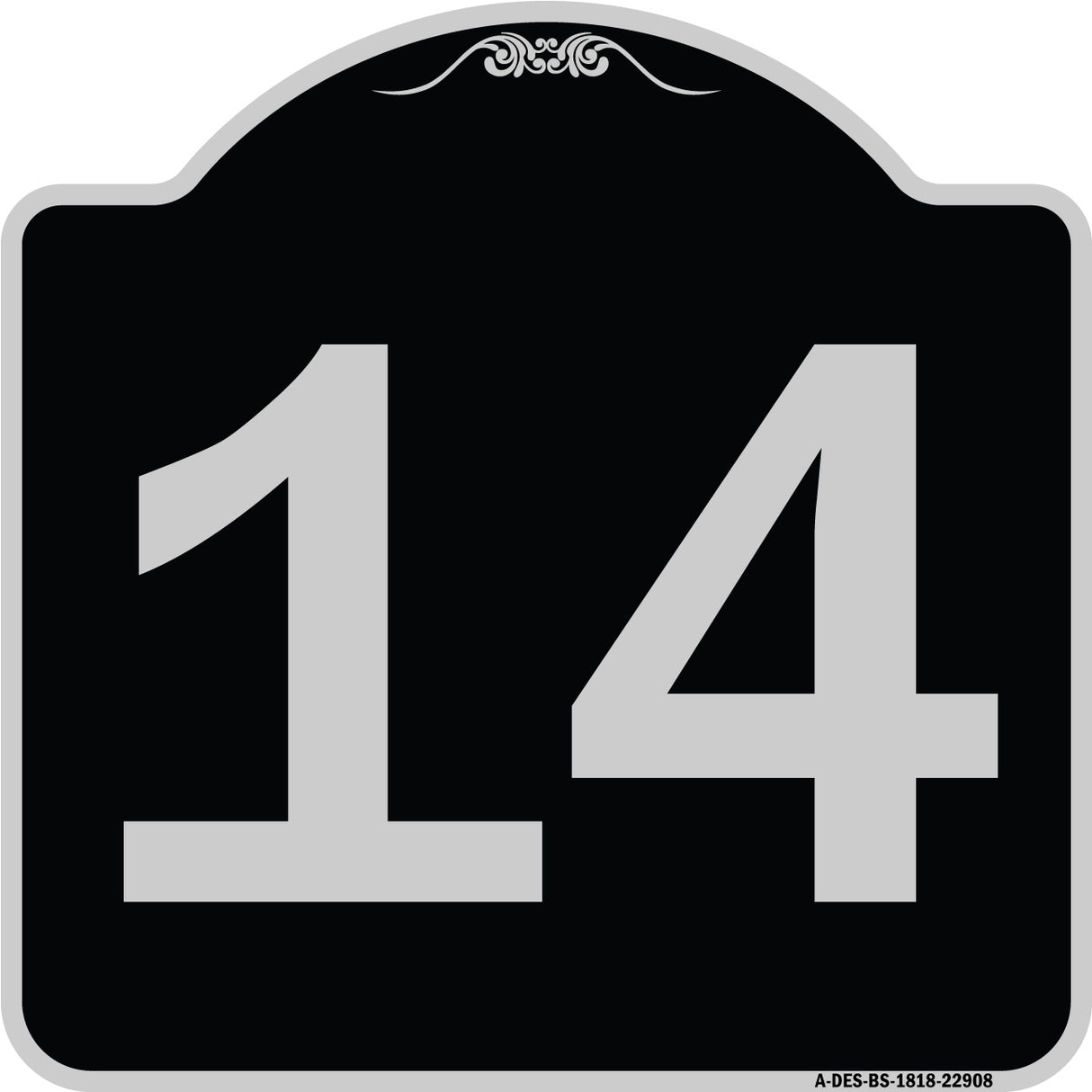 Sign with Number '14