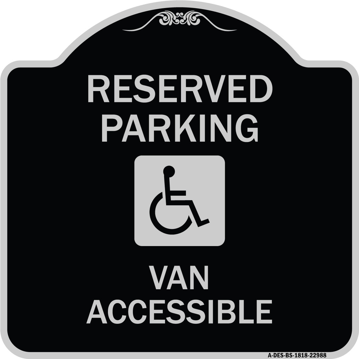 Reserved Parking Van Accessible with Symbol