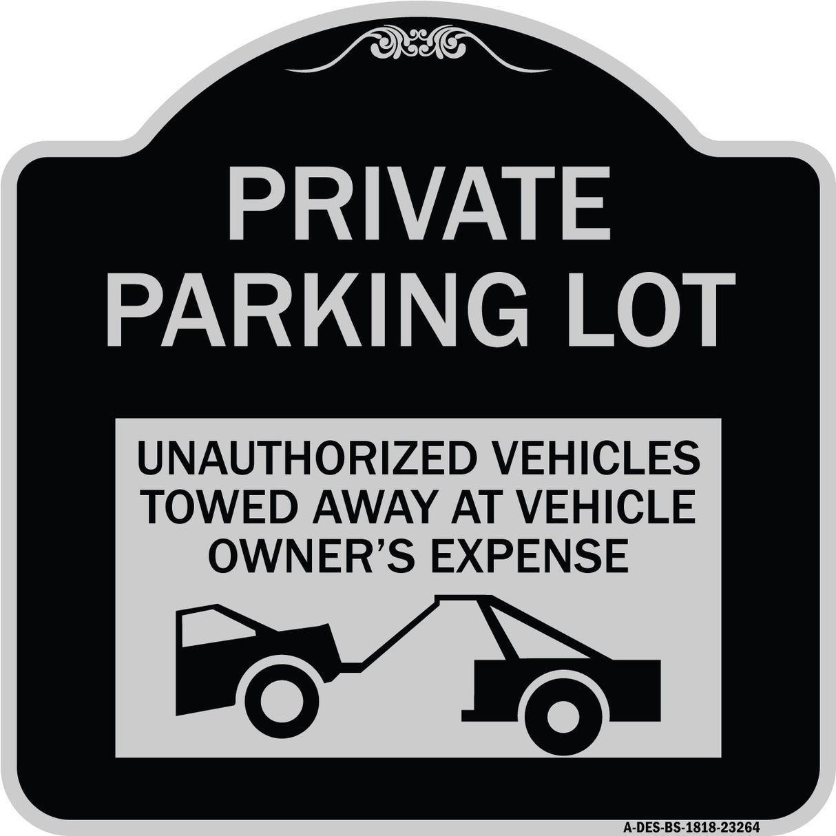 Private Parking Lot Unauthorized Vehicles Towed at Owner Expense