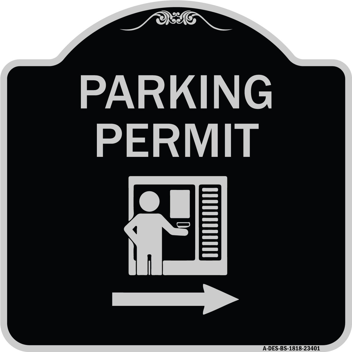 Parking Permit (With Right Arrow Symbol)