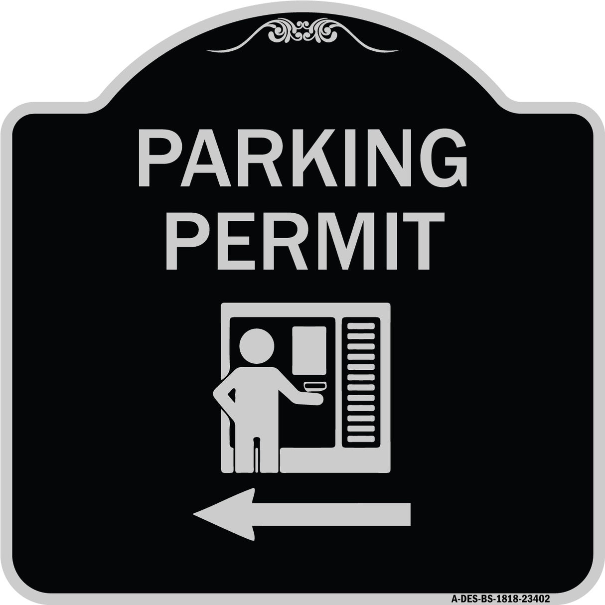 Parking Permit (With Left Arrow Symbol)