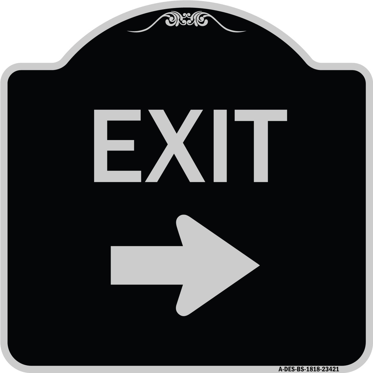 Parking Lot Sign Exit Sign (Right Arrow)