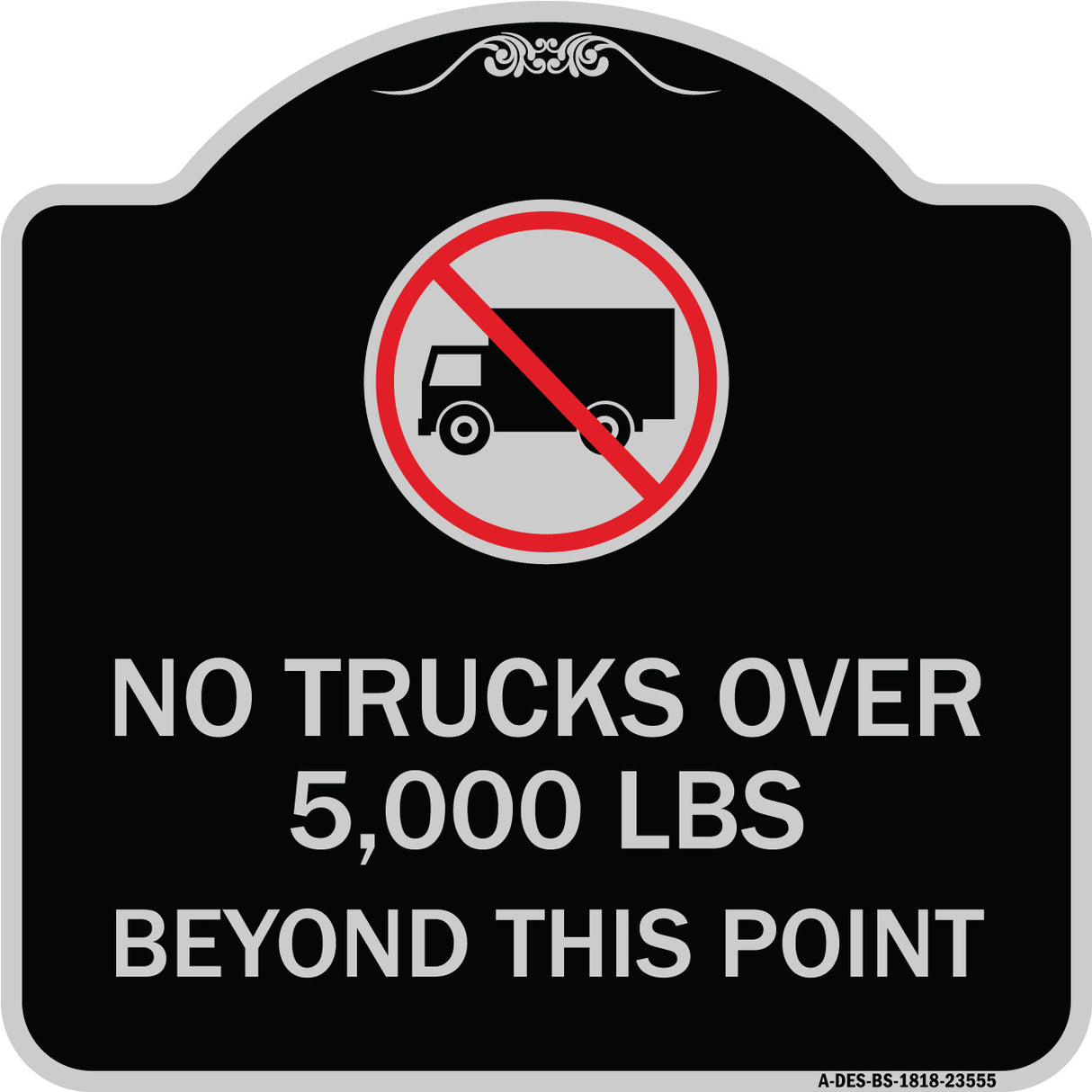 No Trucks Over (Editable Weight) Beyond This Point with Graphic