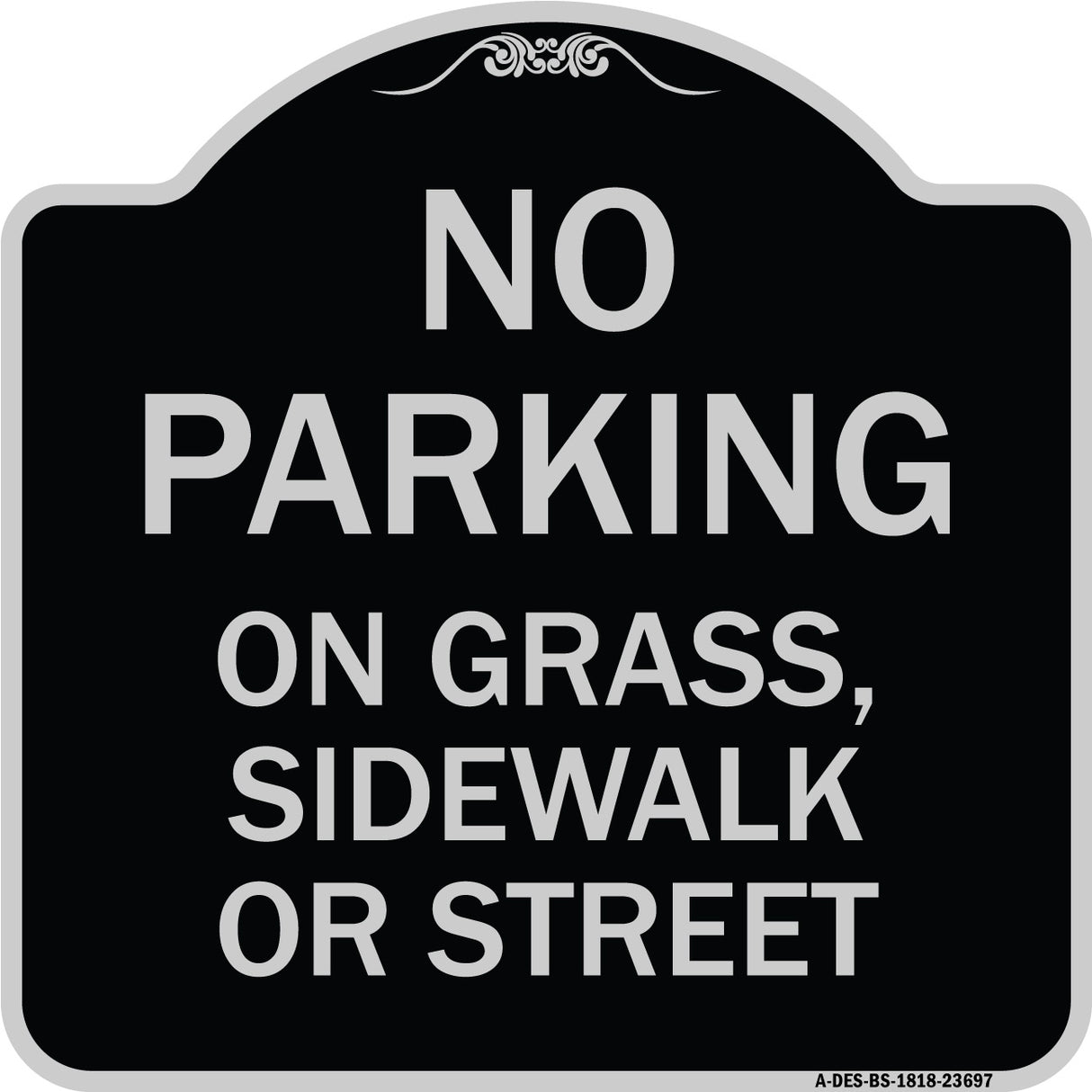 No Parking on Grass Sidewalk or Street