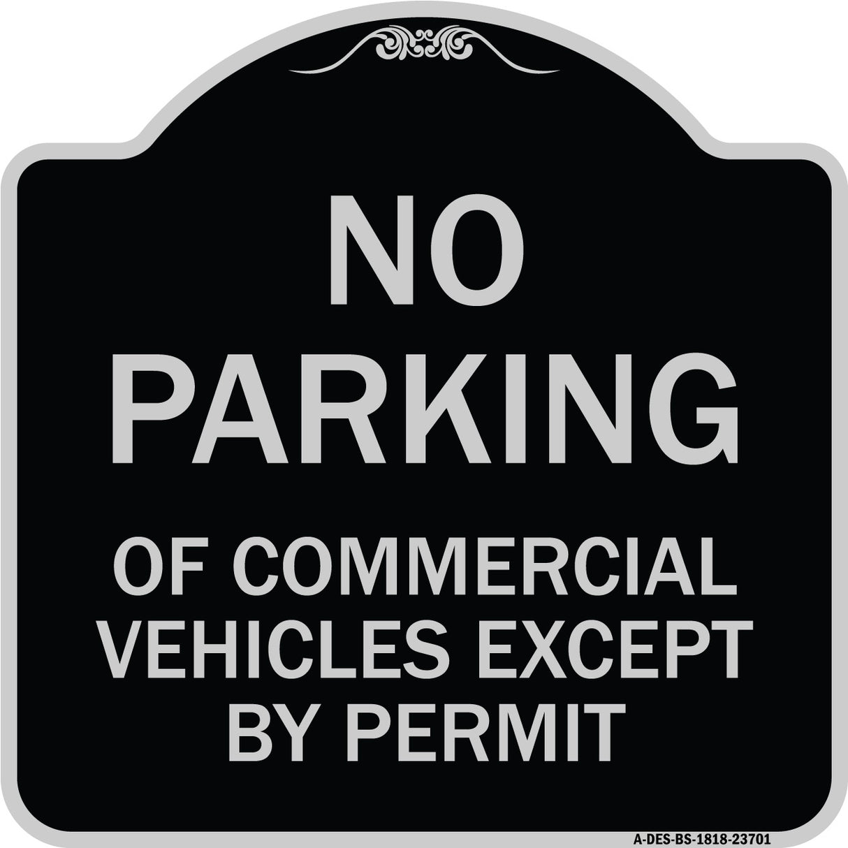No Parking of Commercial Vehicles Except by Permit