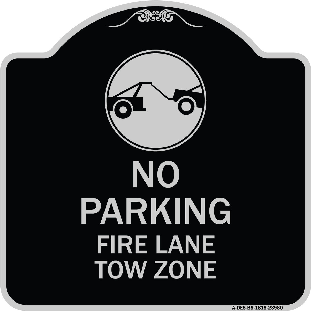 Fire Lane Tow Zone with Graphic