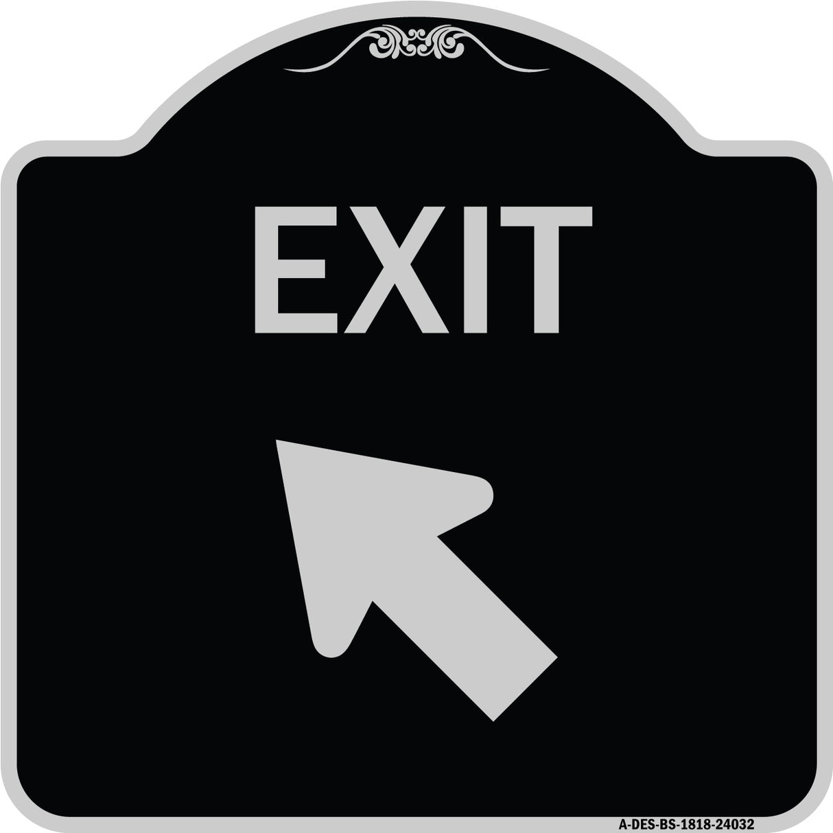 Exit Sign Exit with Left Arrow