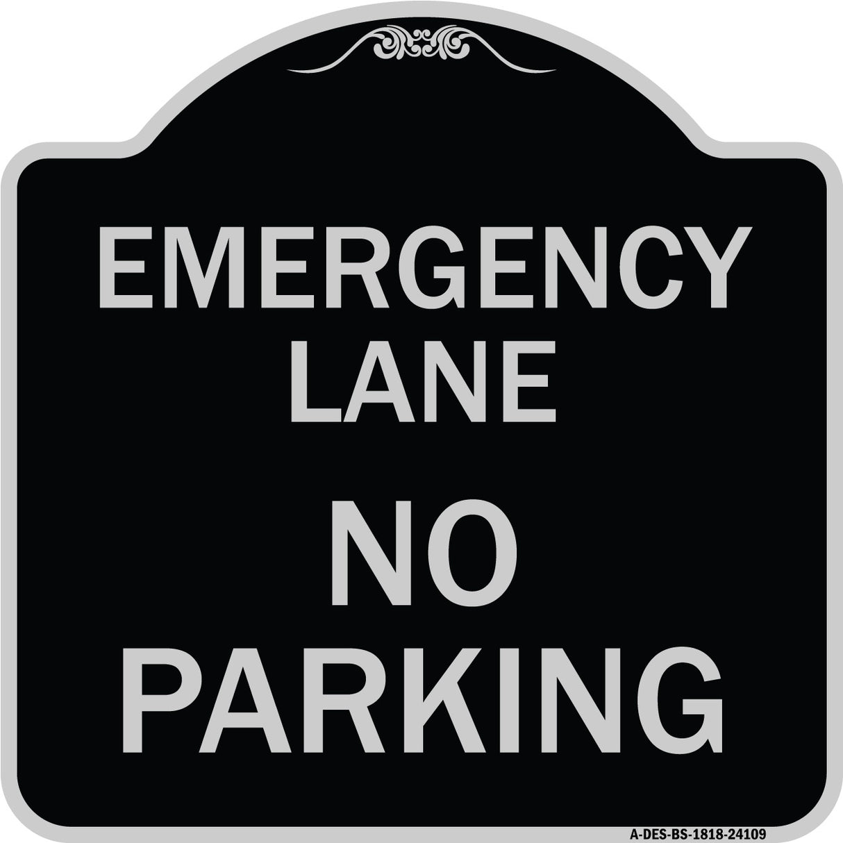 Emergency Lane No Parking Sign