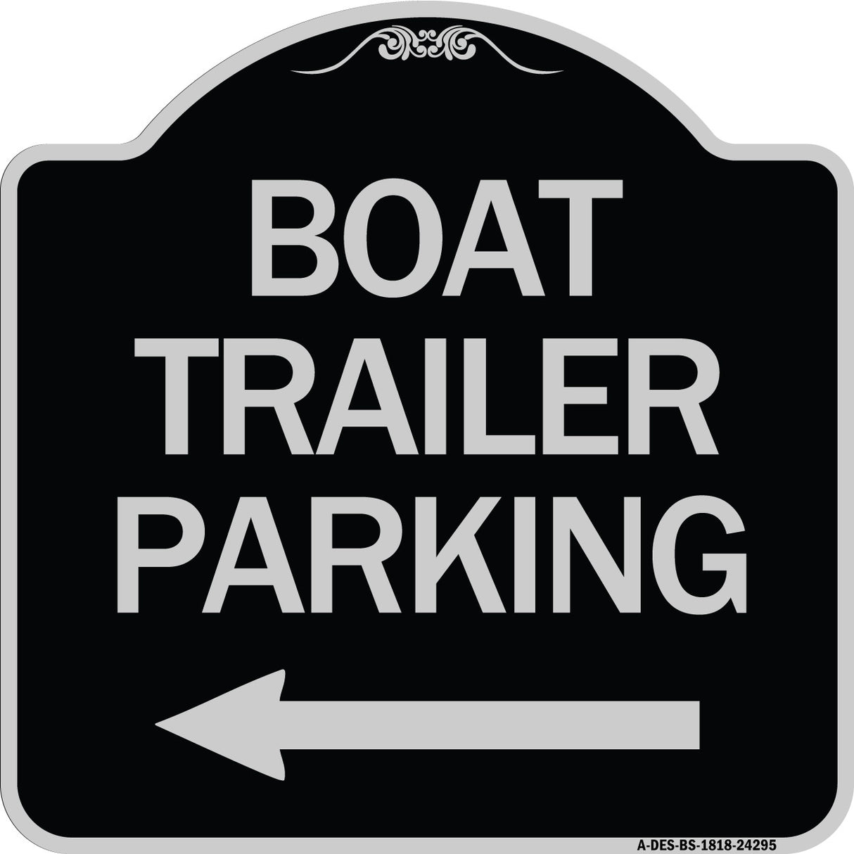 Boat Trailer Parking (With Left Arrow Symbol)